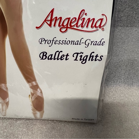 Angelina Black Ballet Lycra Tights Girl size 7-10 Professional Grade Style 248JR - Picture 3 of 6
